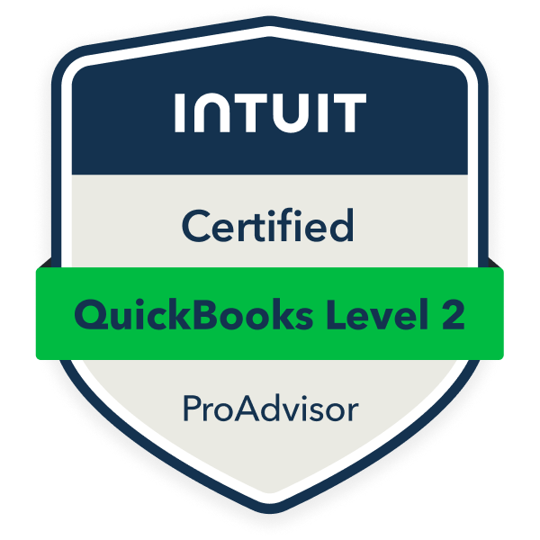 Intuit QuickBooks Level 2 Certified ProAdvisor